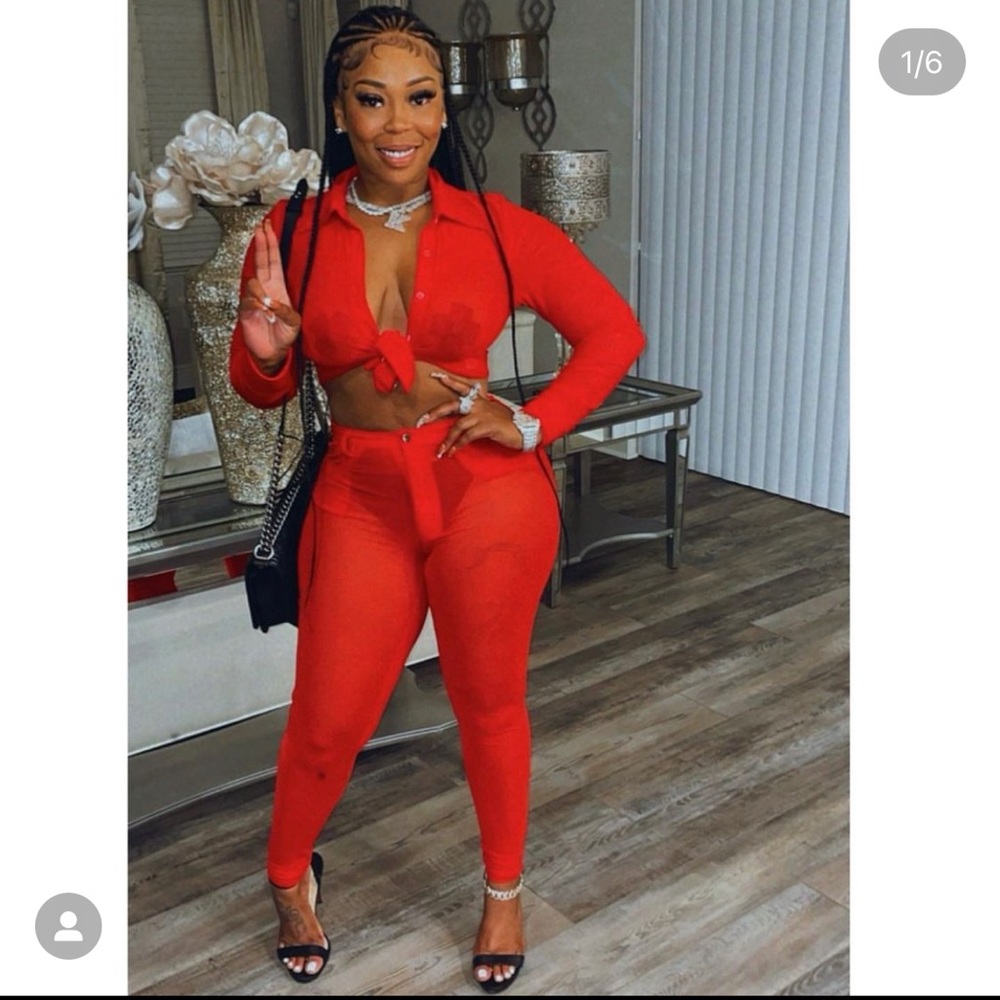 Red two piece - Picture 2 of 2